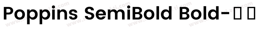 Poppins SemiBold Bold字体转换